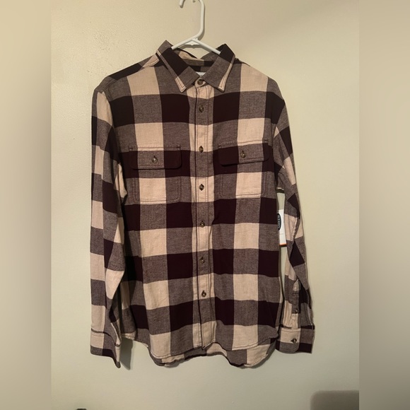 Old Navy Other - NEW WITH TAG | Men’s Old Navy Long Sleeve Flannel - Maroon & Cream